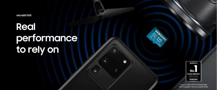 Карта пам'яті microSDXC (UHS-І U3) Samsung EVO Select 256Gb class 10 A2 V30 (R130MB/s, W30MB/s) (adapter SD) (MB-ME256KA/EU)