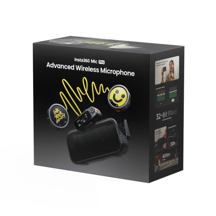 Мікрофонна радіосистема Insta360 Mic Pro (2TX+1RX) (6942590200771)