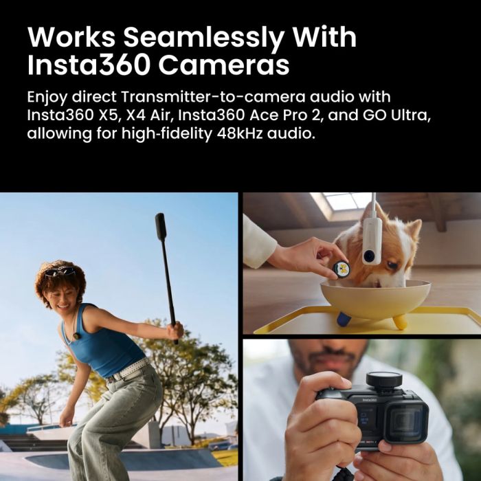 Мікрофонна радіосистема Insta360 Mic Pro (2TX+1RX) (6942590200771)