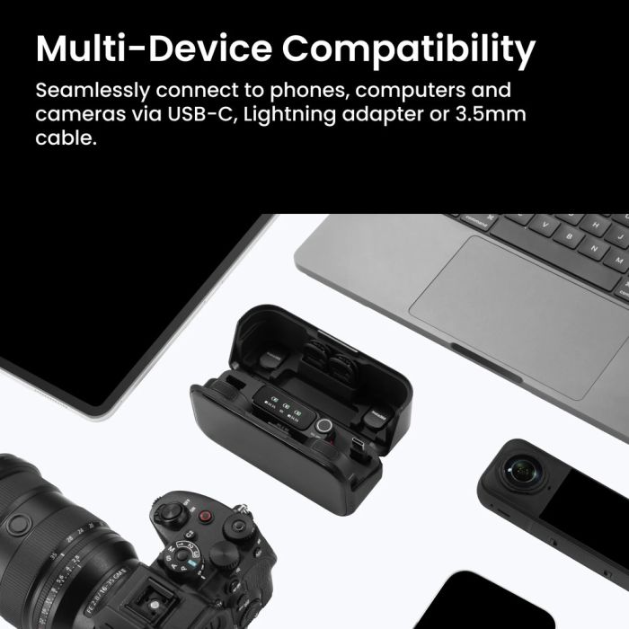 Мікрофонна радіосистема Insta360 Mic Pro (2TX+1RX) (6942590200771)