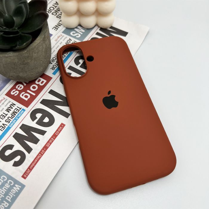 Чохол для смартфона Silicone Full Case AA Open Cam for Apple iPhone 16 42,Saddle Brown (FullOpenAAi16-42)