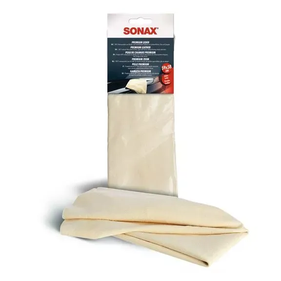 Серветка з натуральної шкіри преміум класу 59х38 см SONAX Premiumleder (416300)