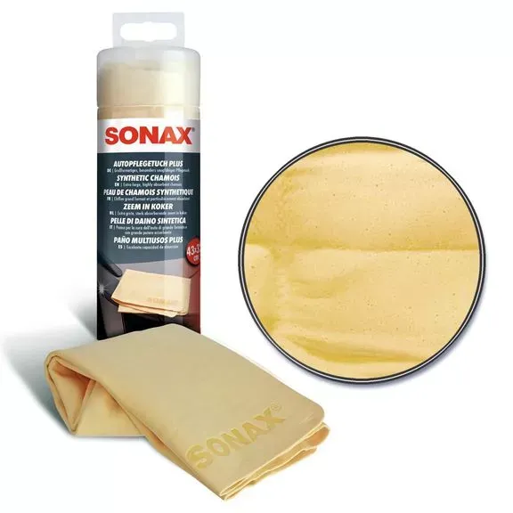 Серветка із синтетичної замші в тубі 43х32 см SONAX Autopflegetuch PLUS (417700)