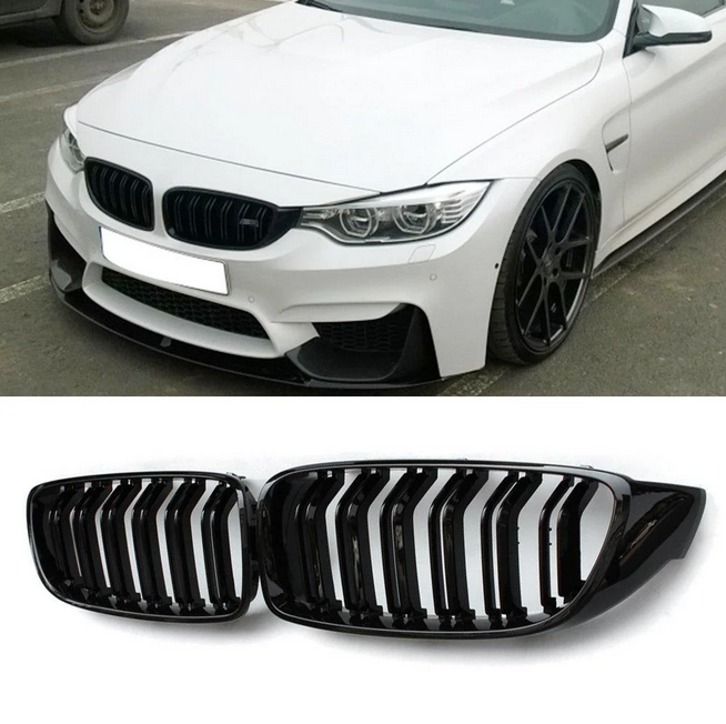 Решетка BMW 4 F32/F33/F36 стиль М4, черный глянец