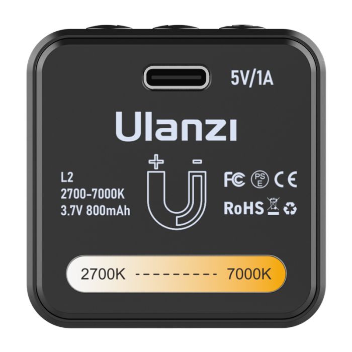 Відеосвітло Ulanzi L2 Bi-color COB Vedio Light, IP6, 5W, Black (3051) (3051)