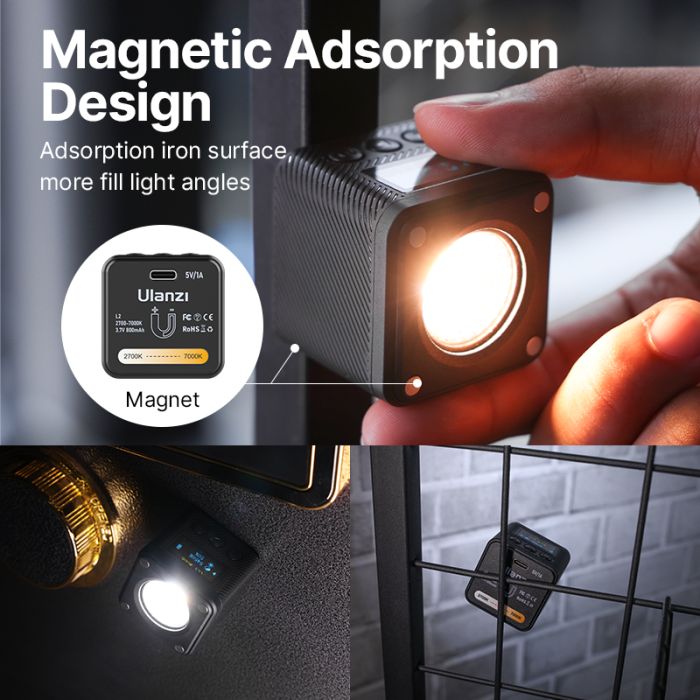 Відеосвітло Ulanzi L2 Bi-color COB Vedio Light, IP6, 5W, Black (3051) (3051)