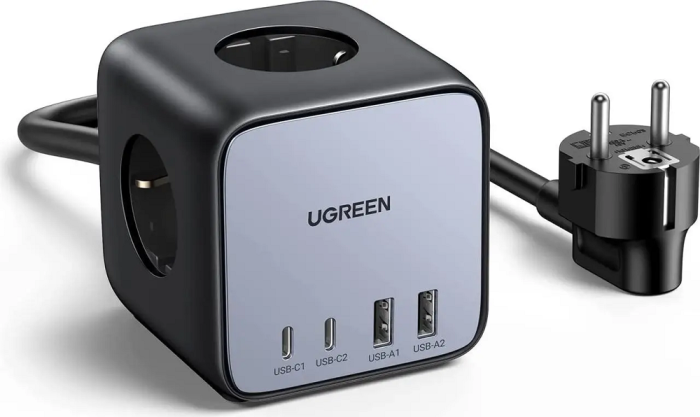 Мережевий зарядний пристрій UGREEN CD268 65W DigiNest Cube (2C2A) (UGR-60113) (UGR-60113)