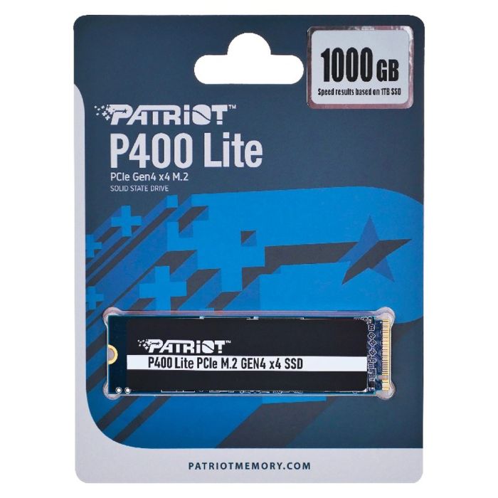 Накопичувач SSD M.2 Patriot P400 Lite 1TB NVMe 1.4 2280  Gen 4x4, 2700/3500 3D TLC (P400LP1KGM28H)