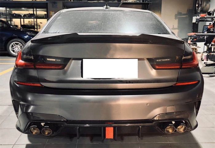 Cпойлер на BMW 3 серии G20 стиль PSM черный глянцевый ABS-пластик