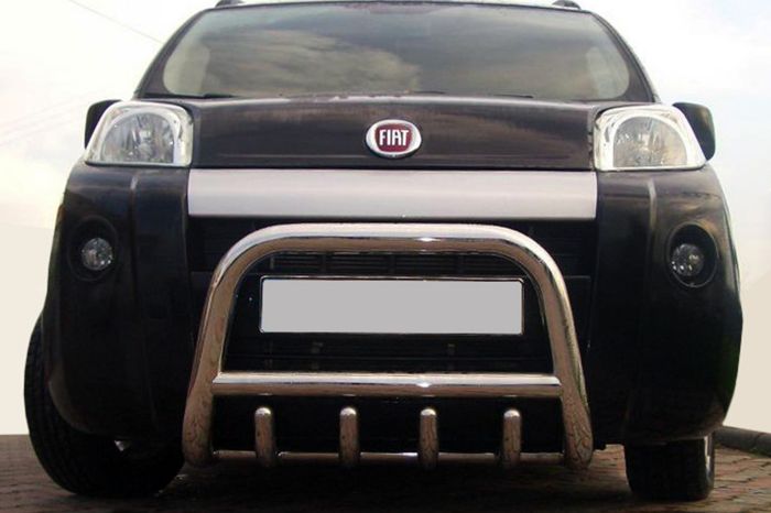 Кенгурятник QT006 (нерж. сталь) для Fiat Fiorino/Qubo 2008-2024 гг