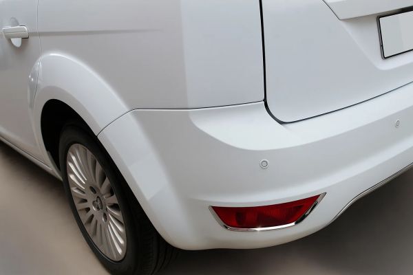 Накладки на задние отражатели (2 шт, нержавейка) для Ford Focus II 2008-2011 гг