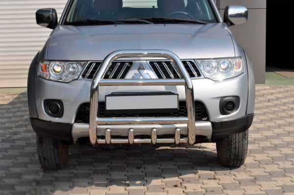 Кенгурятник QT007 (нержавейка) для Mitsubishi L200 2006-2015 гг