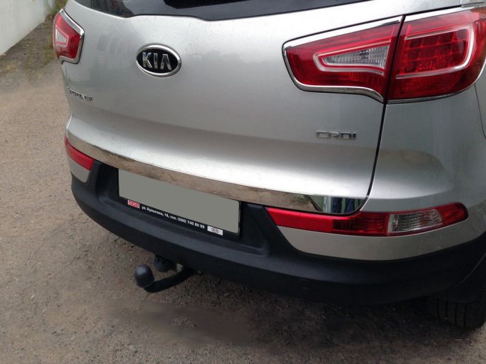 Накладка на багажник нержавейка OmsaLine - Итальянская Нержавейка для Kia Sportage 2010-2015 гг