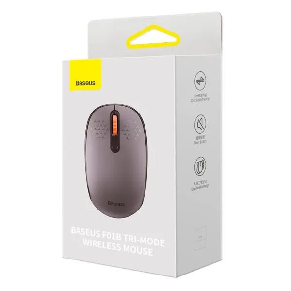 Маніпулятор миша бездротова Baseus F01B Tri-Mode Wireless Mouse Frosted Gray (B01055503833-00)