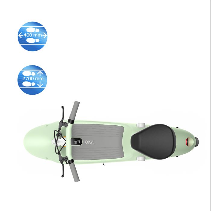 Електросамокат з сидінням OKAI Ceetle PRO EA10C Mint Green 10', 350(900)W, 25Km/h, 10.4Ah, 55Km, 20%,NFC, App, 29kg (EA10C-MG)