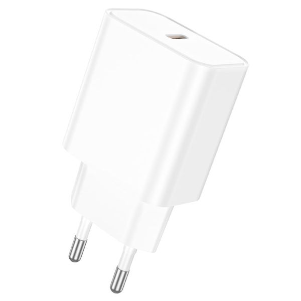 Мережевий зарядний пристрій BOROFONE BA71A Power single Port PD20W charger White (6974443387964)