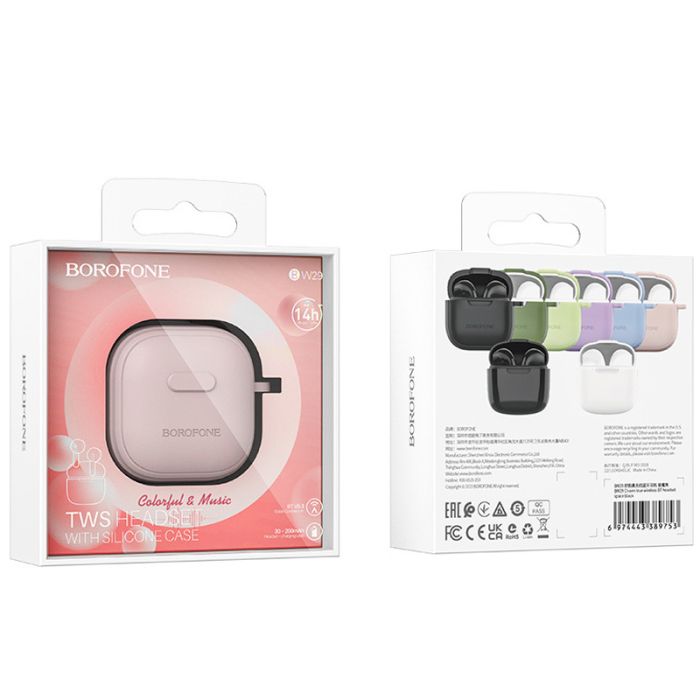 Бездротові навушники TWS BOROFONE BW29 Charm Pink Sugar (6974443389784)