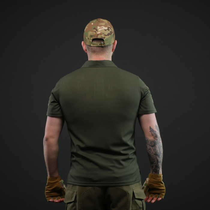 Тактическая футболка поло олива Military (46р)