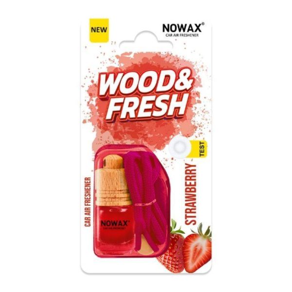 Ароматизатор для авто в блістері Nowax Wood and Fresh клубника (NX92105)