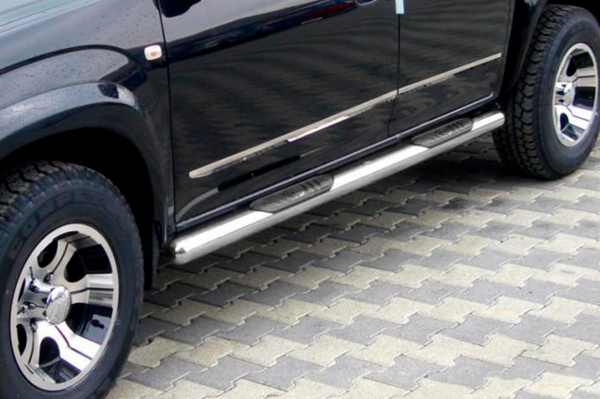 Боковые трубы для стандартной базы (2 шт, нержавейка) для Toyota Rav 4 2006-2013 гг