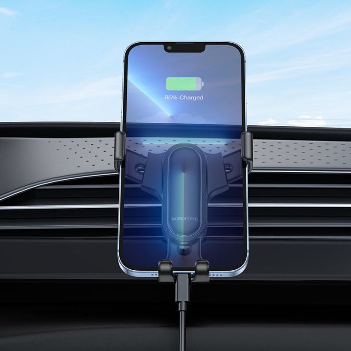 Автотримач для телефона BOROFONE BH74 Rock air outlet gravity car holder Black (6974443386844)