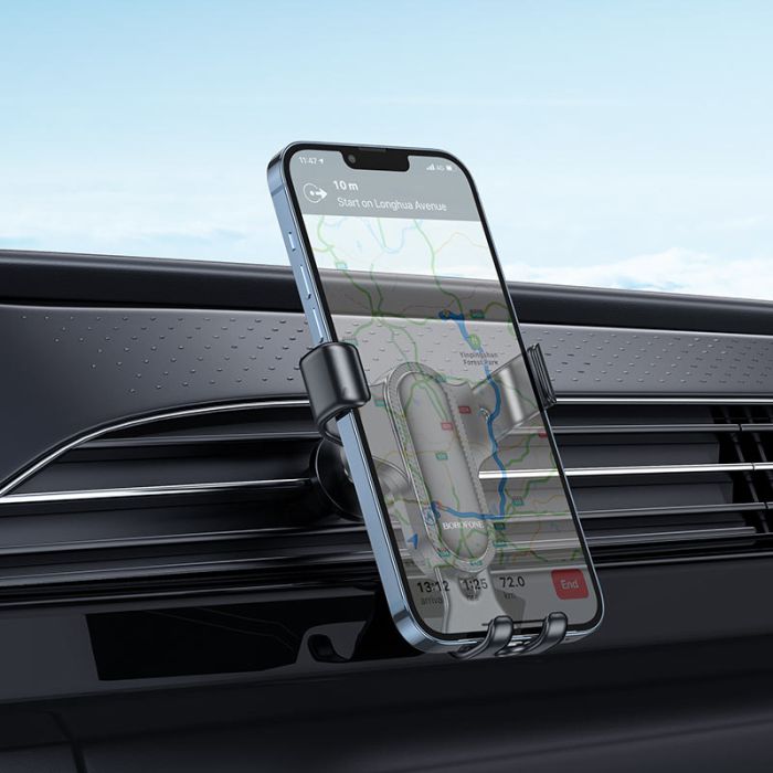 Автотримач для телефона BOROFONE BH74 Rock air outlet gravity car holder Black (6974443386844)