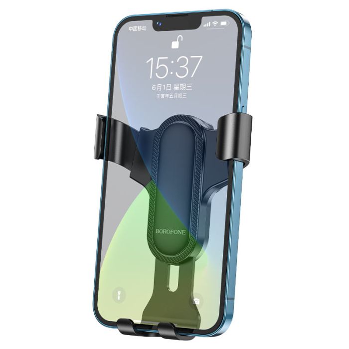 Автотримач для телефона BOROFONE BH74 Rock air outlet gravity car holder Black (6974443386844)