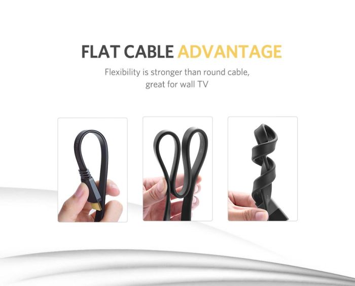 Кабель UGREEN ED015 HDMI Flat Cable 1.5m (UGR-50819) (UGR-50819)