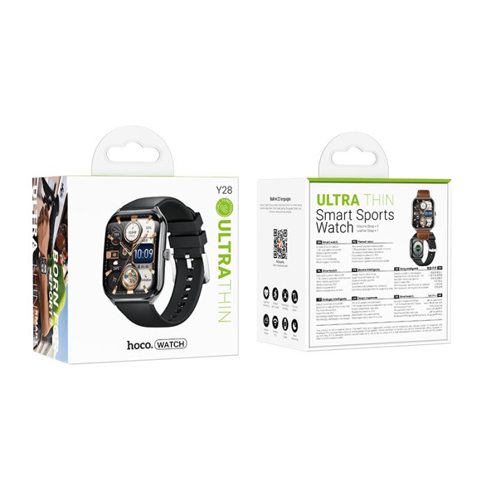 Смарт-годинник HOCO Y28 AMOLED 49mm. 200 mAh. IP67 Smart sports watch (call version) Black (6942007648479)