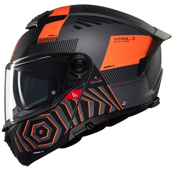 Мотошолом MT ATOM 2 SV STRANGE C4 Matt Orange XL