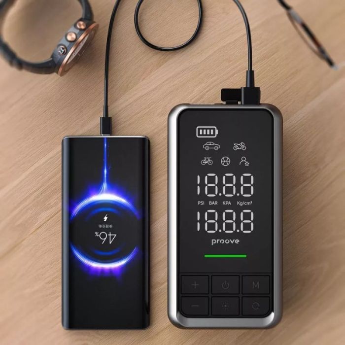 Бустер для авто с компрессором 3.5Атм и PowerBank 10400mAh Proove Air Jump 12В 1000A (JSAP10400203)