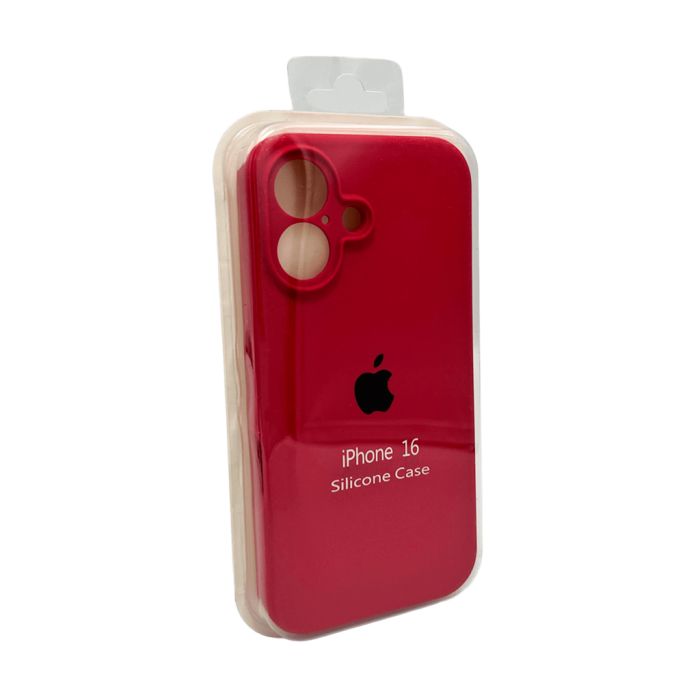 Чохол для смартфона Silicone Full Case AA Camera Protect for Apple iPhone 16 20,China Red (FullAAi16-20)