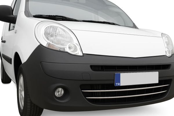 Накладки на передний бампер из нержавеющей стали (2 шт) для Renault Kangoo 2008-2020 гг