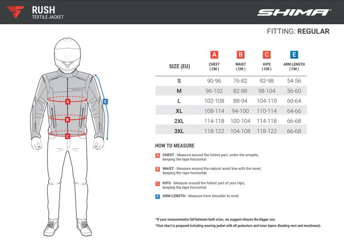 Мотокуртка Shima Rush 2.0 Black XL