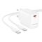 Мережевий зарядний пристрій з кабелем BOROFONE BN28 Fuente single port PD30W charger set (C to C) (EU) White (6941991120312)