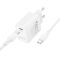 Мережевий зарядний пристрій з кабелем BOROFONE BN28 Fuente single port PD30W charger set (C to C) (EU) White (6941991120312)