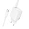 Мережевий зарядний пристрій з кабелем BOROFONE BN28 Fuente single port PD30W charger set (C to C) (EU) White (6941991120312)