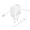 Мережевий зарядний пристрій з кабелем BOROFONE BN28 Fuente single port PD30W charger set (C to C) (EU) White (6941991120312)