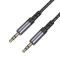 Аудіокабель BOROFONE BL24 3.5mm male to 3.5mm male, nylon braid, 1m, Metal Grey (6941991118968)