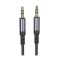 Аудіокабель BOROFONE BL24 3.5mm male to 3.5mm male, nylon braid, 1m, Metal Grey (6941991118968)