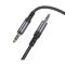 Аудіокабель BOROFONE BL24 3.5mm male to 3.5mm male, nylon braid, 1m, Metal Grey (6941991118968)