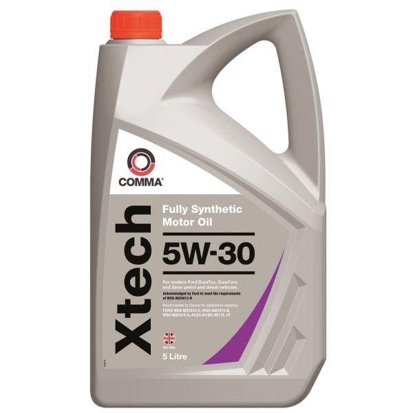 Моторное масло Comma XTECH 5W30 API SL CF ACEA A5 B5 легковое 5 литров (XTC5L)