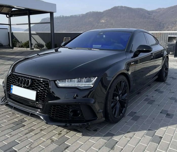 Передний бампер (стиль RS7) Quattro на AUDI A7 4G 2014-2017 года