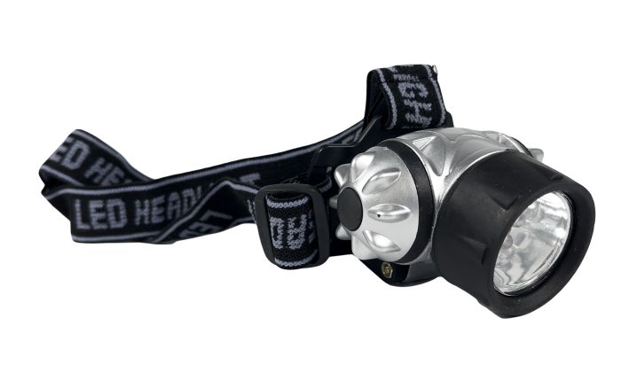 Ліхтар налобний світлодіодний 7 LED "GOOD BIKE" на батарейках водозахисний (92303-IS)