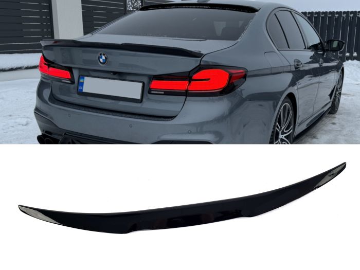 Спойлер Черный глянец (стиль М4) на BMW 5 Series G30/G31 2017-2020 года