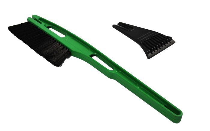 Щітка для снігу зі скребком 53см Дакота зелена 32309Green-IS