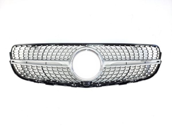 Решетка радиатора Silver Diamond на Mercedes-Benz GLC-Class X253 2015-2019 года