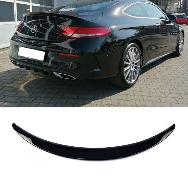 Спойлер Черный глянец (стиль S63) Coupe на Mercedes-Benz C-Class W205 2014-2018 года