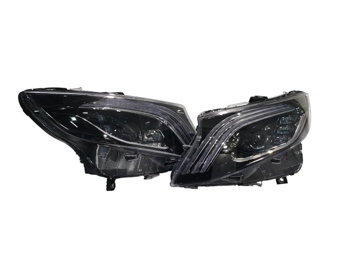 Передние фары ( Led стиль Maybach замена галогена ) на Mercedes-Benz VITO-Class W447 2014-2019 года