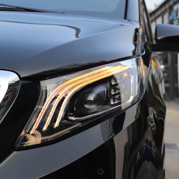 Передние фары ( Led стиль Maybach замена галогена ) на Mercedes-Benz VITO-Class W447 2014-2019 года